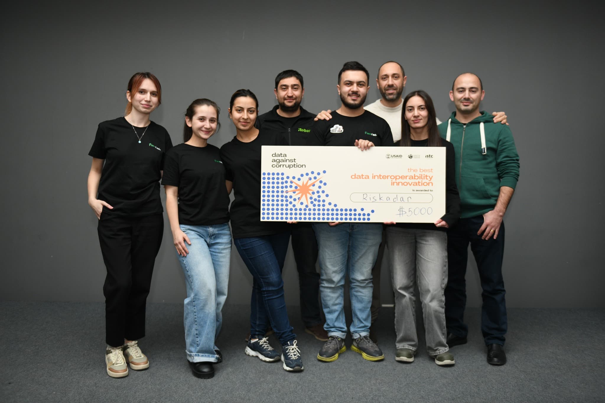 Riskadar team at the Data Against Corruption hackathon, Yerevan 2024